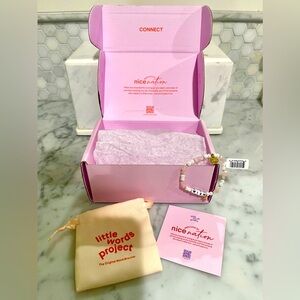 Little Words Project Crystal “WISH” Bracelet in Pink - NWT & Original Packaging